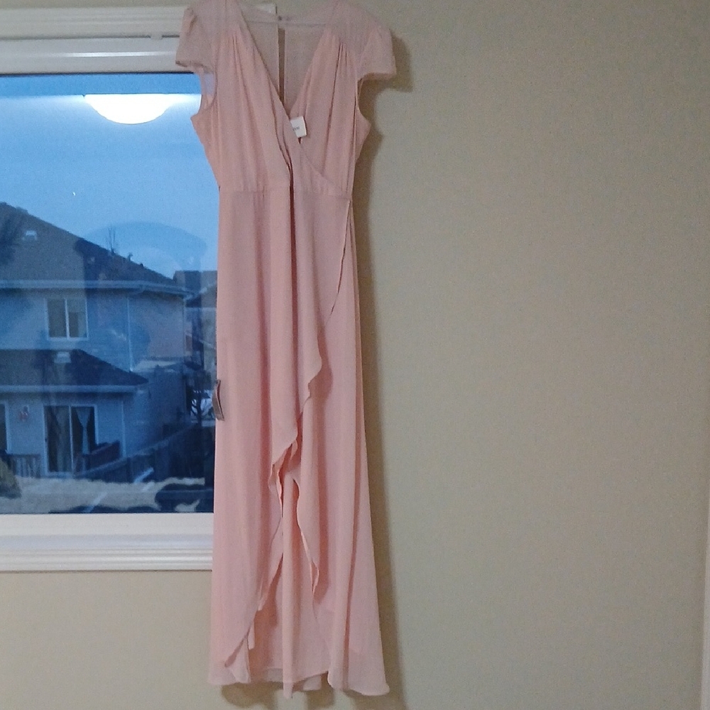 Le Chateau Blush Pink Maxi Dress